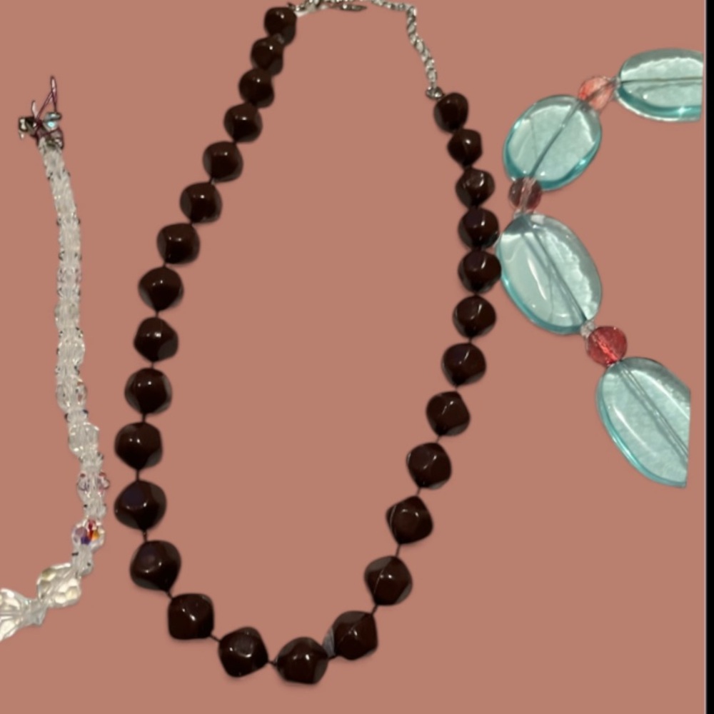 Elegant Brown Beaded Necklace